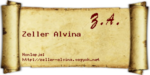 Zeller Alvina névjegykártya
